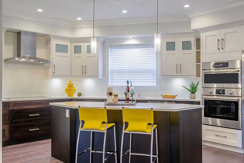 Upgraded kitchen in a modern farmhouse barndominium