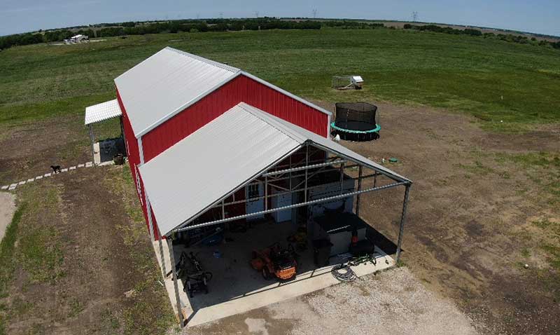 Modern Farmhouse Barndominium Exterior Areas